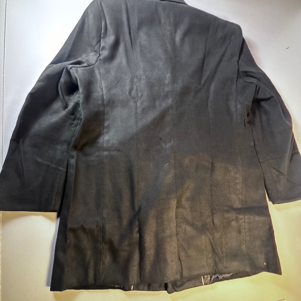 Men's XL Black Overcoat Blazer Jacket Detachable Plaid Scarf Coofandy NWT - Picture 10 of 11